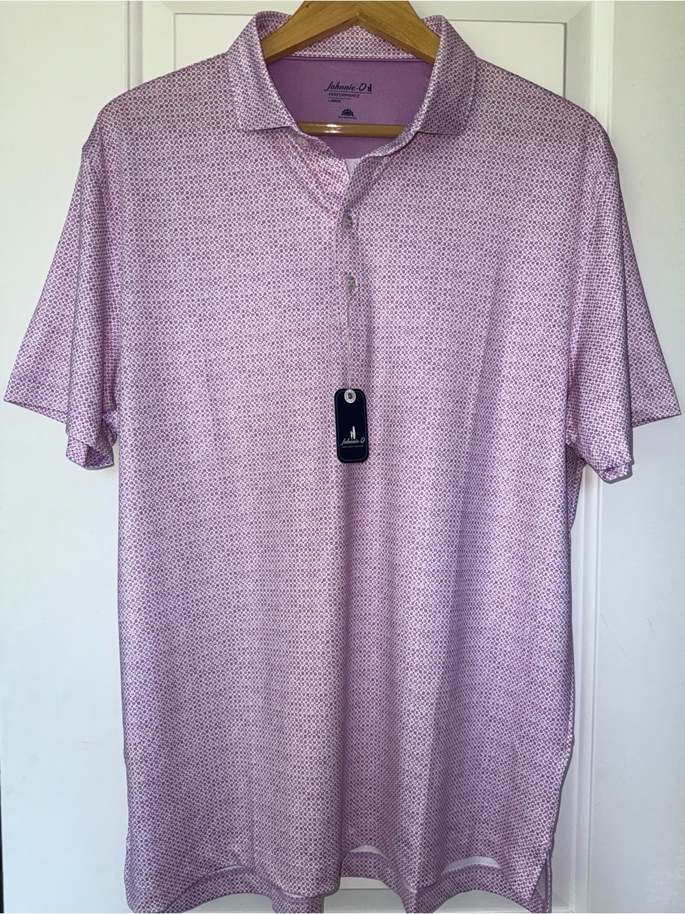 johnnie-O "Voodoo" Lattice Micro-Print Performance Polo - NWT - Picture 3 of 8